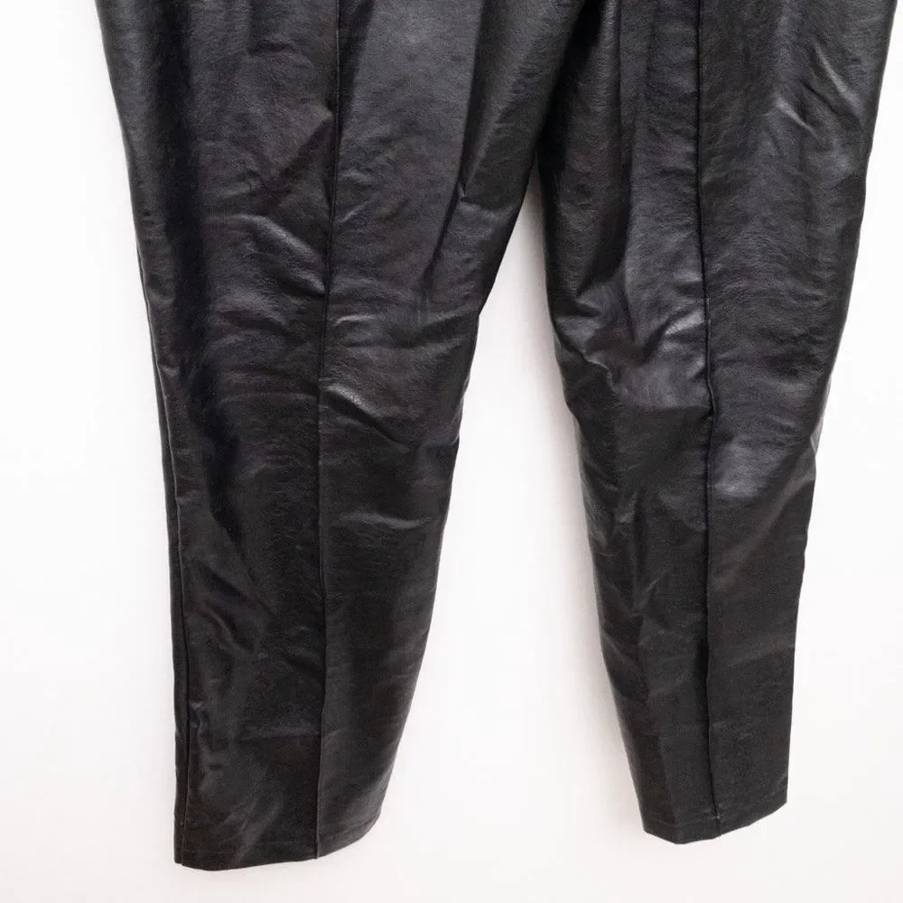 Princess Polly Encore Pants Vegan Leather Black Size 4 - Picture 10 of 10